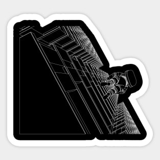 high rise building sketch Sticker